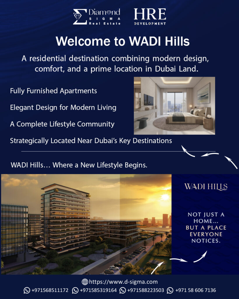 WADI Hills Dubai furnished apartments in Dubai Land